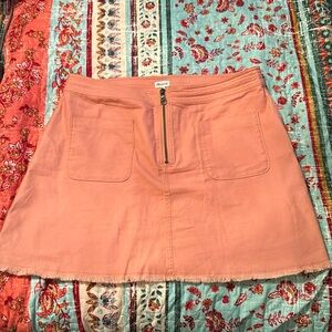 Madewell peach mini skirt
